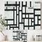 Designart - Black and White Labyrinth geometric - Mid-Century Modern Canvas Art